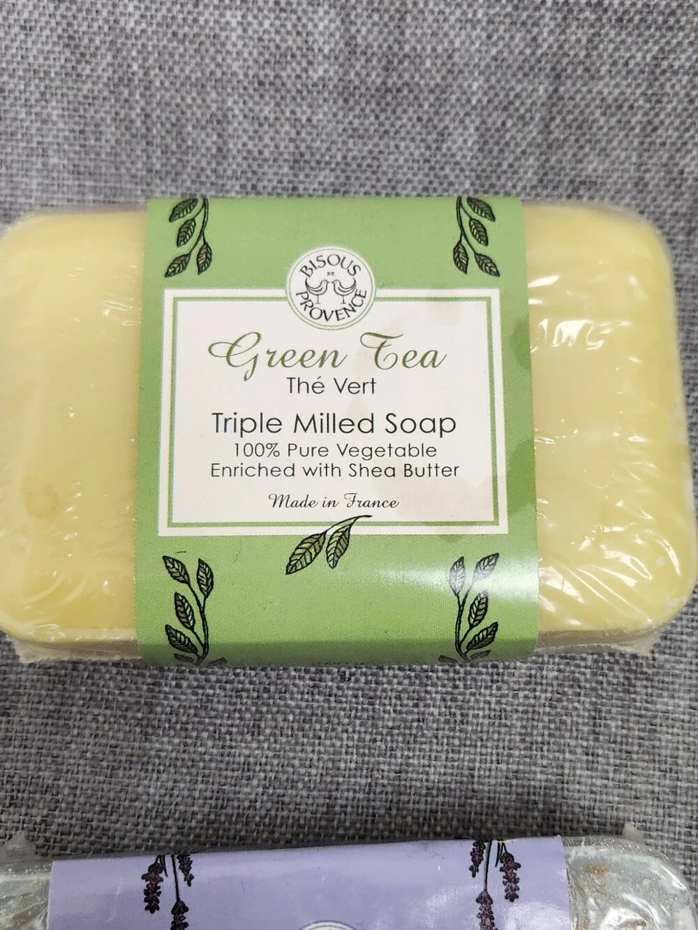 Trader Joe's Bisous de Provence Green Tea & Lavender Triple Milled Soap Lot.
